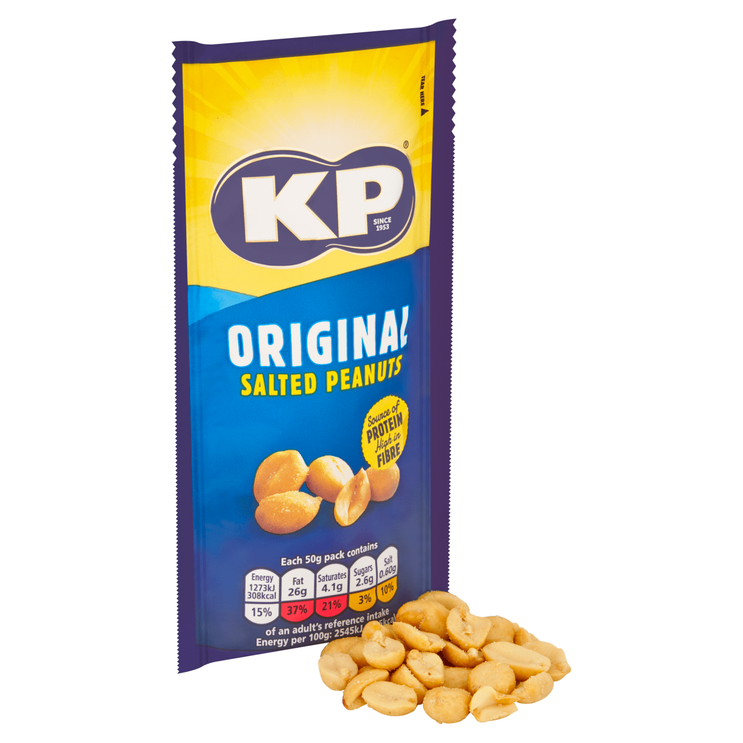 KP Original Salted Peanuts 50g - UK Food & Drink - 50237722