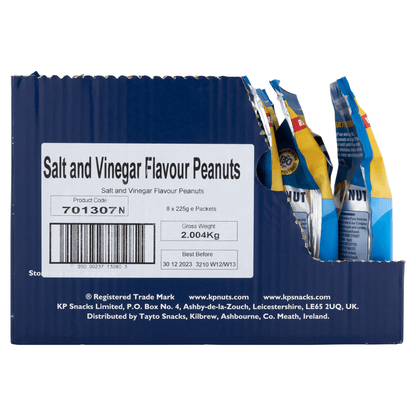 KP Salt & Vinegar Flavour Peanuts 225g - UK Food & Drink - 5000237124673