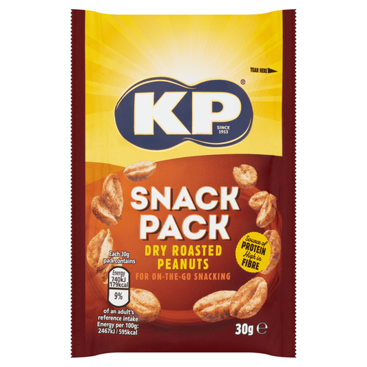 KP Snack Pack Dry Roasted Peanuts 30g - UK Food & Drink - 50237913