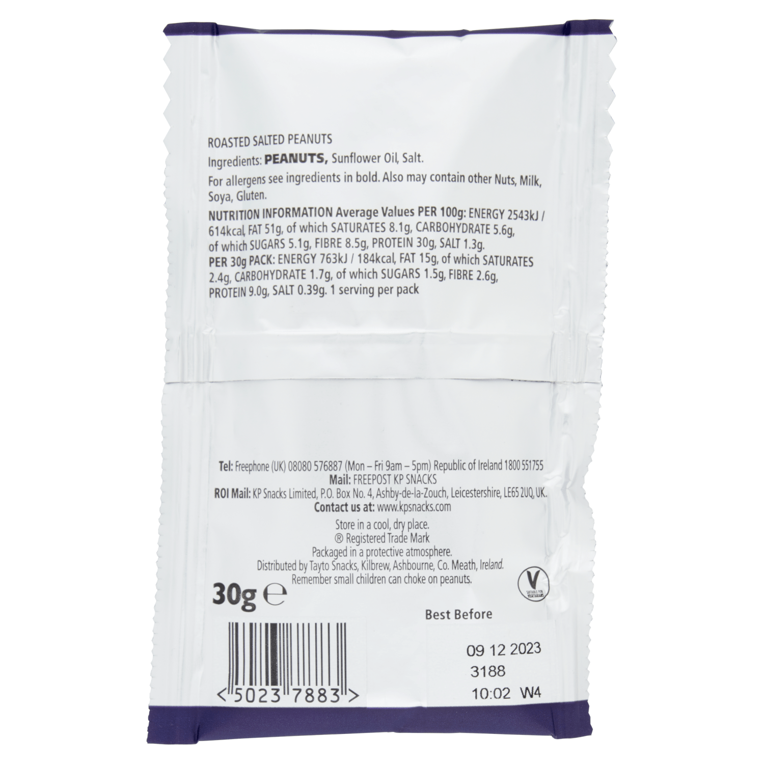 KP Snack Pack Original Salted Peanuts 30g - UK Food & Drink - 50237883