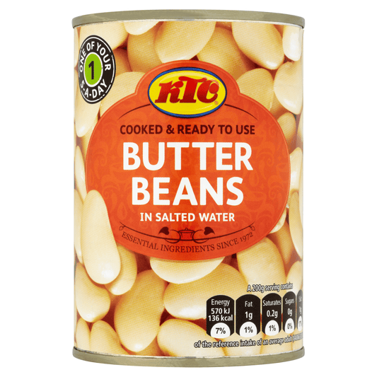 KTC Butter Beans in Salted Water 400g - UK Food & Drink - 5013635366101