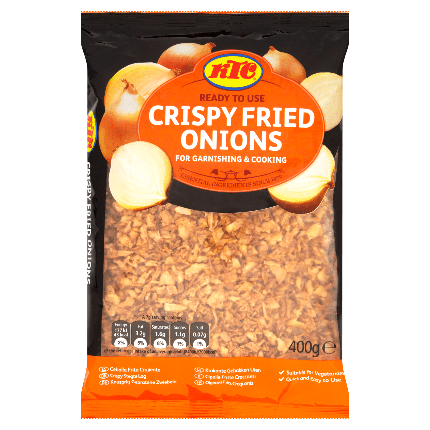 KTC Crispy Fried Onions 400g - UK Food & Drink - 5013635750207