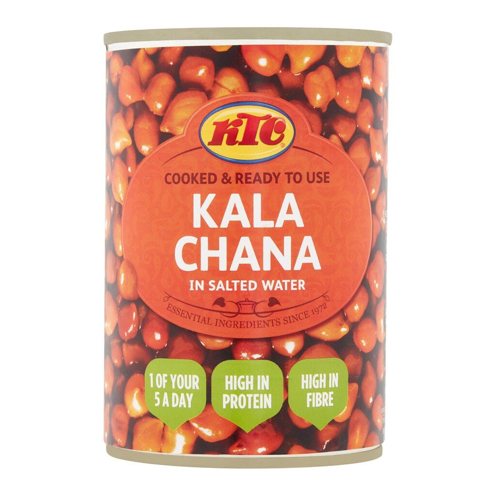 KTC Kala Chana in Salted Water 400g - UK Food & Drink - 5013635350704