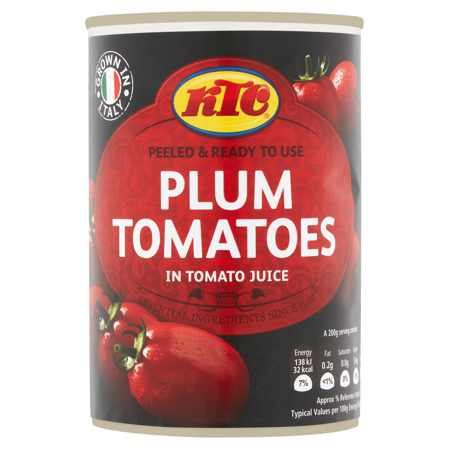 KTC Plum Tomatoes in Tomato Juice 400g - UK Food & Drink - 5013635312146