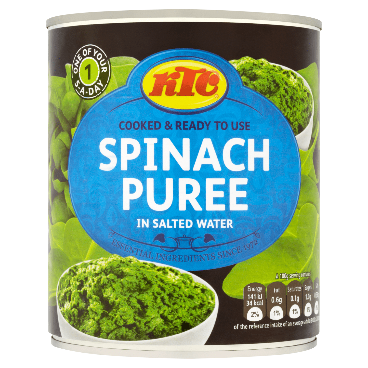 KTC Spinach Puree in Salted Water 795g - UK Food & Drink - 5013635420537