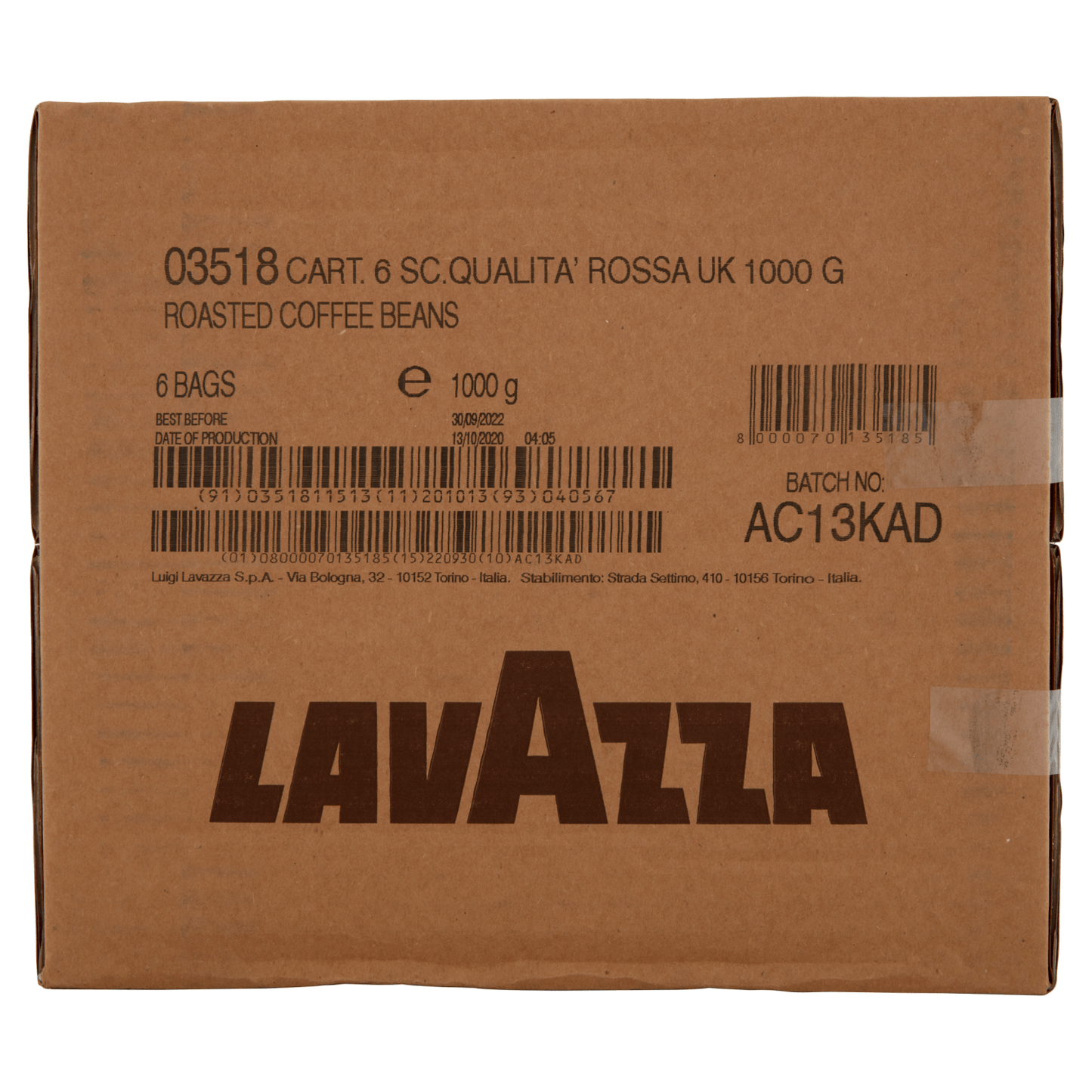 Lavazza Qualit√† Rossa Coffee Beans 1000g - UK Food & Drink - 8000070035188