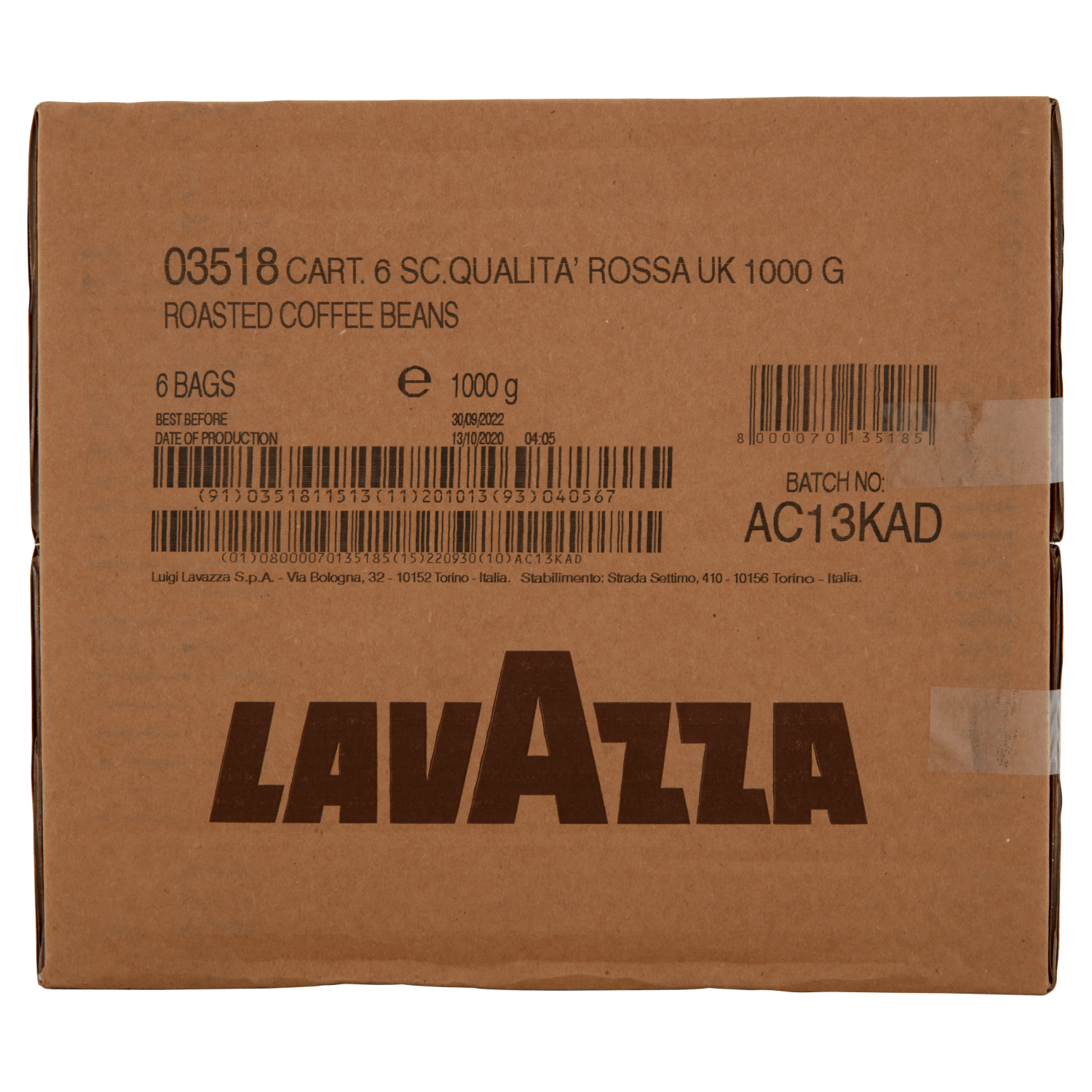 Lavazza Qualit√† Rossa Coffee Beans 1000g - UK Food & Drink - 8000070035188