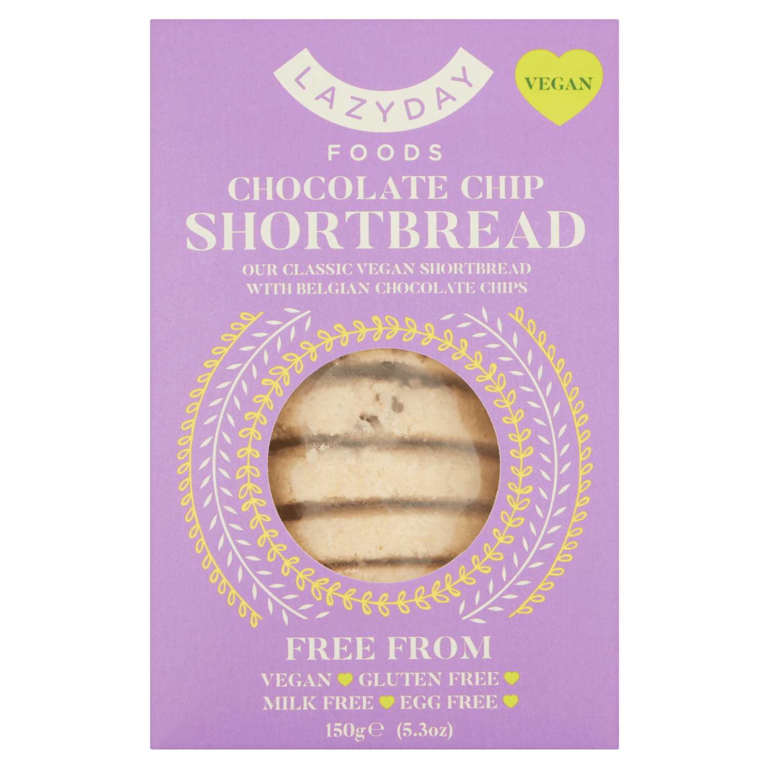 Lazy Day Foods Chocolate Chip Shortbread 150g - UK Food & Drink - 5060139660204