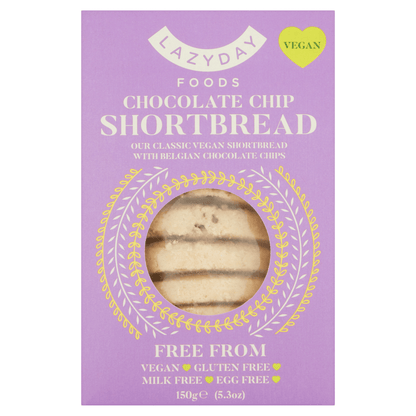 Lazy Day Foods Chocolate Chip Shortbread 150g - UK Food & Drink - 5060139660204