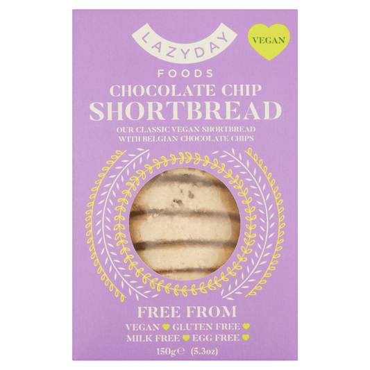 Lazy Day Foods Chocolate Chip Shortbread 150g - UK Food & Drink - 5060139660204