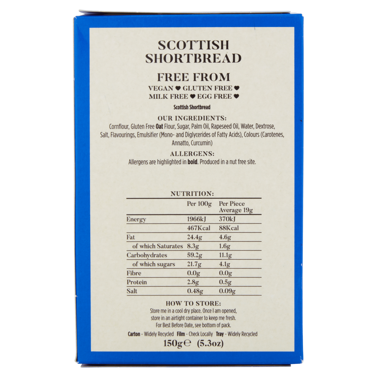 Lazy Day Foods Scottish Shortbread 150g - UK Food & Drink - 5060139660013
