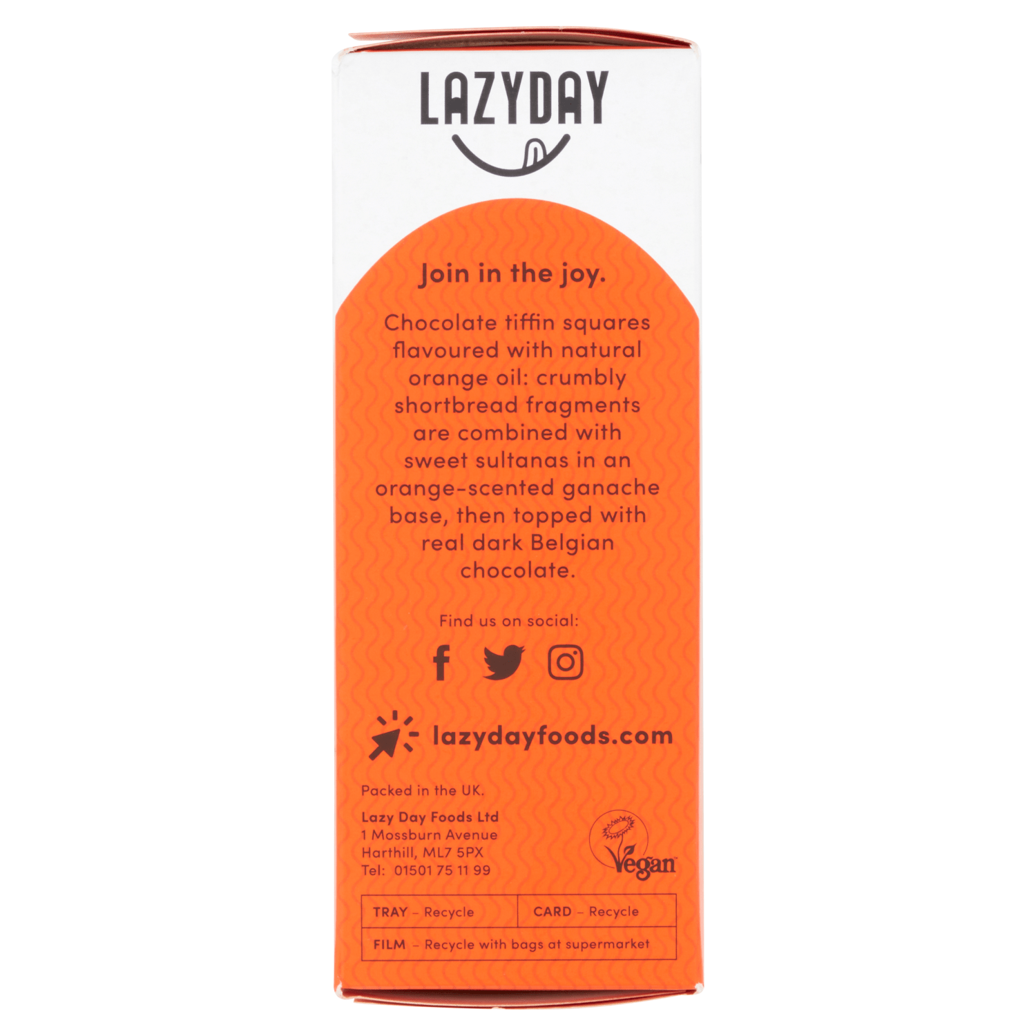 LAZYDAY Orange Tiffin 5 Slices 150g - UK Food & Drink - 5060139660273