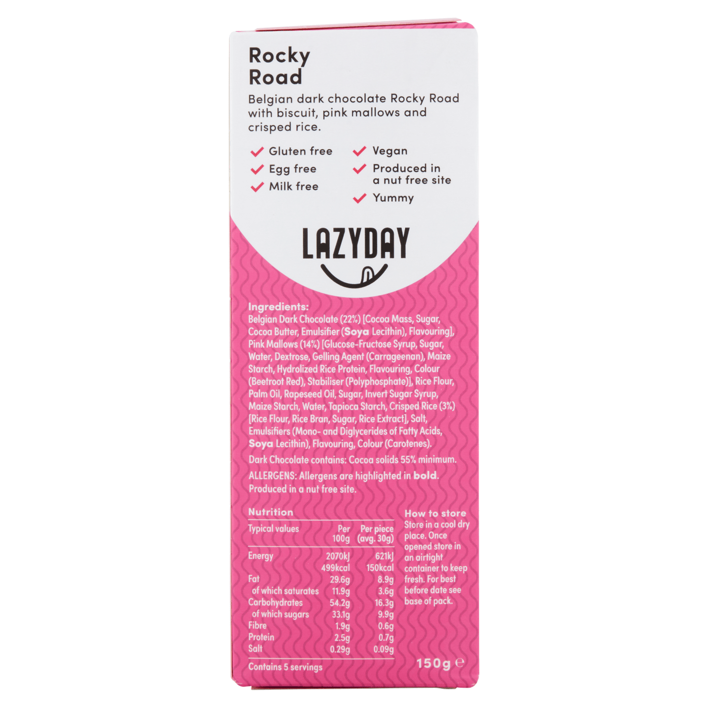 Lazyday Rocky Road 5 Slices 150g - UK Food & Drink - 5060139660846