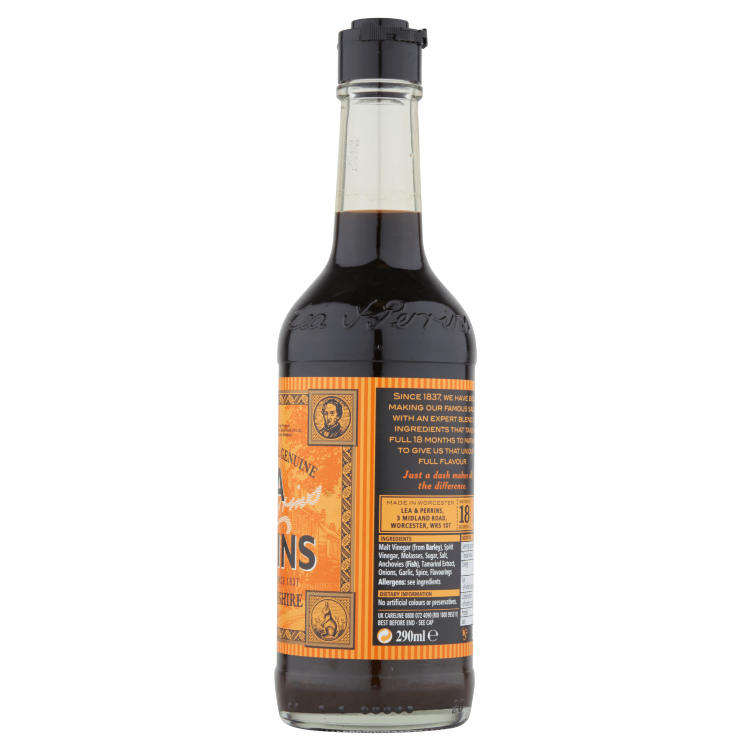 Lea & Perrins Worcestershire Sauce 290ml - UK Food & Drink - 5000111041843