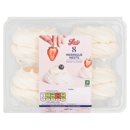 Lees 8 Meringue Nests - UK Food & Drink - 5010082835150
