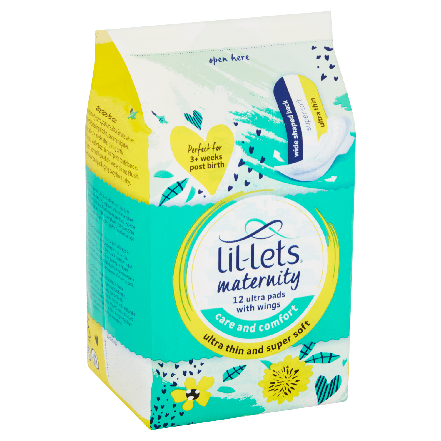 Lil - Lets Maternity 12 Ultra Pads with Wings - UK Food & Drink - 5025971207307