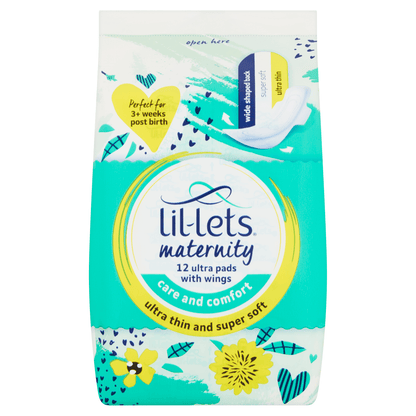 Lil - Lets Maternity 12 Ultra Pads with Wings - UK Food & Drink - 5025971207307