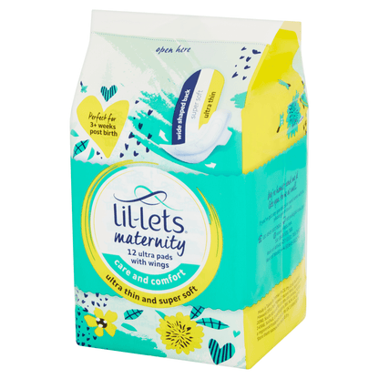 Lil - Lets Maternity 12 Ultra Pads with Wings - UK Food & Drink - 5025971207307
