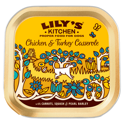 Lily's Kitchen Chicken & Turkey Casserole Adult Wet Dog Food 150g - UK Food & Drink - 5060184246088