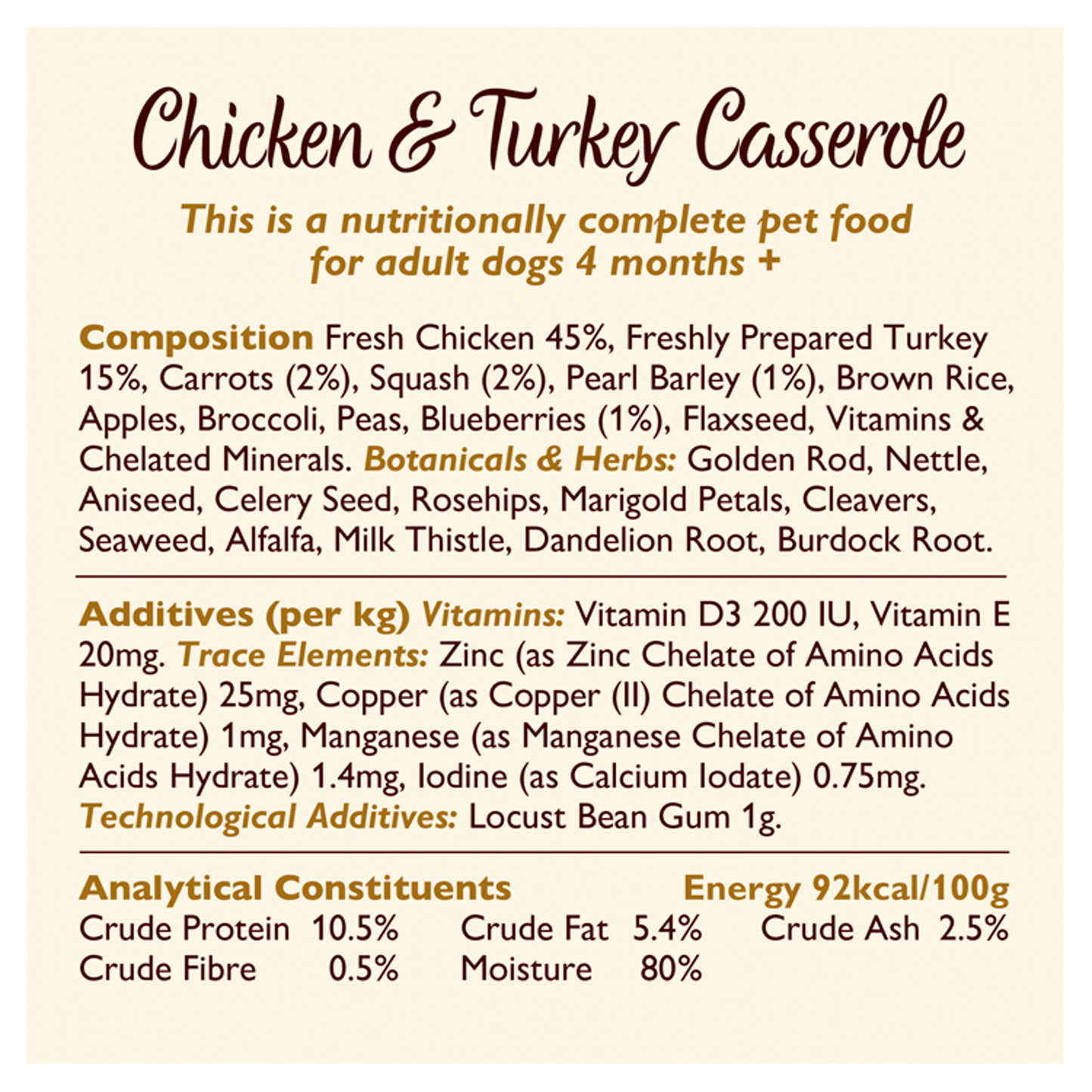 Lily's Kitchen Chicken & Turkey Casserole Adult Wet Dog Food 150g - UK Food & Drink - 5060184246088