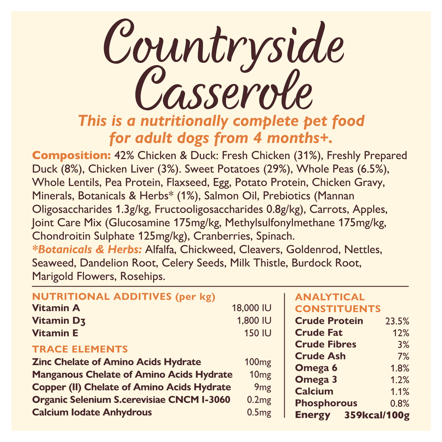 Lily's Kitchen Countryside Casserole with Chicken, Duck & Sweet Potatoes 1kg - UK Food & Drink - 5060184240512