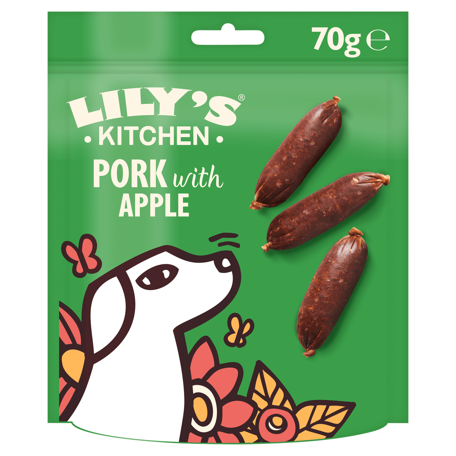 Lily's Kitchen Cracking Pork Sausages with Apple 70g - UK Food & Drink - 5056273602316