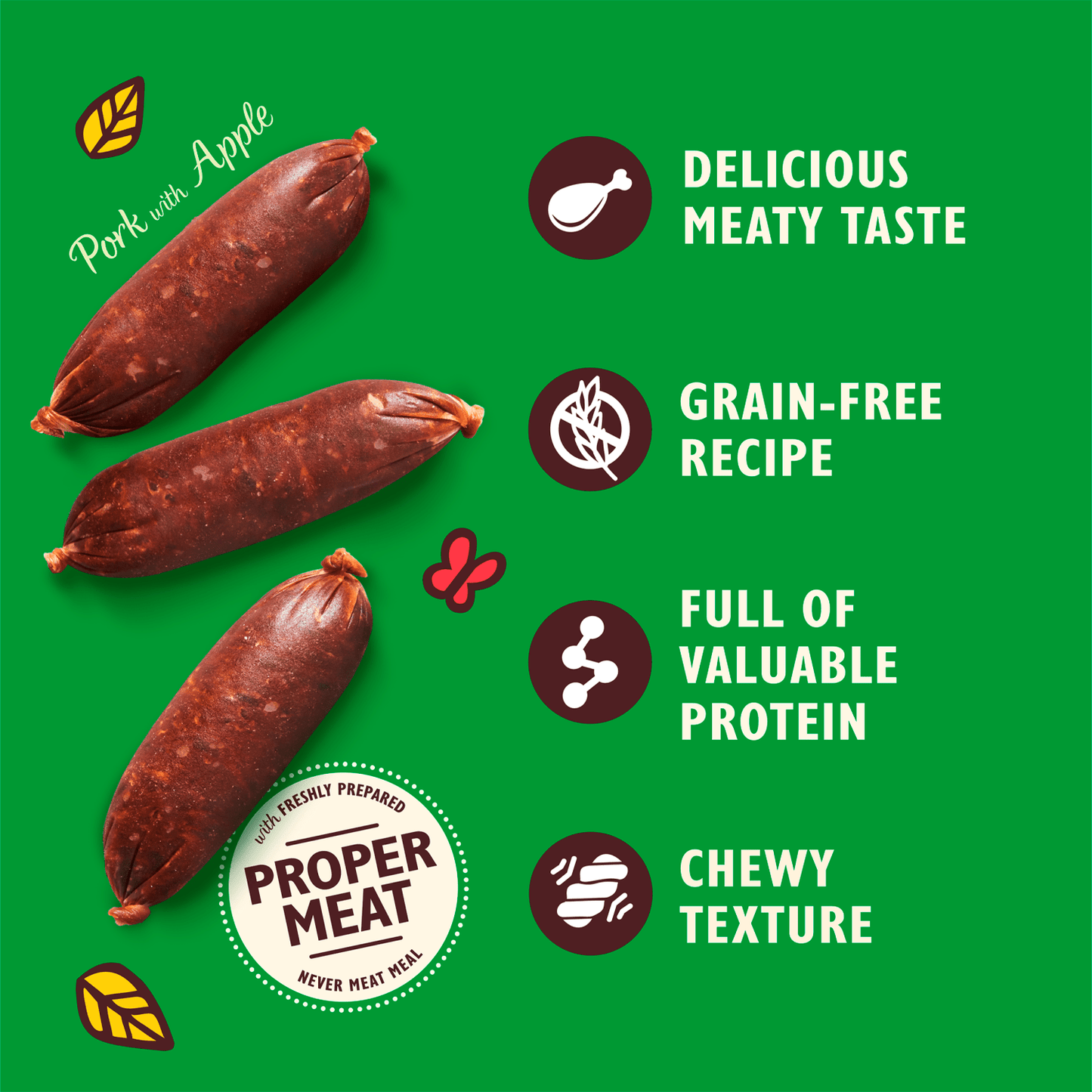 Lily's Kitchen Cracking Pork Sausages with Apple 70g - UK Food & Drink - 5056273602316