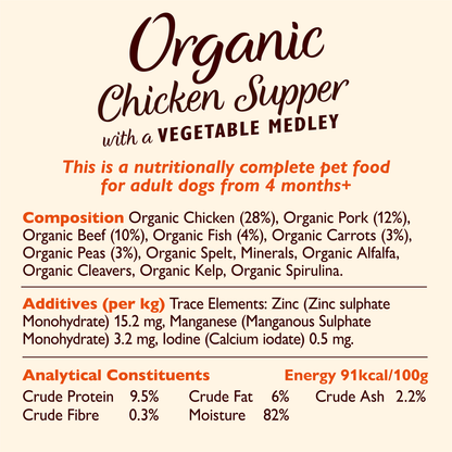 Lily's Kitchen Organic Chicken Supper with a Vegetable Medley 150g - UK Food & Drink - 5060184240031