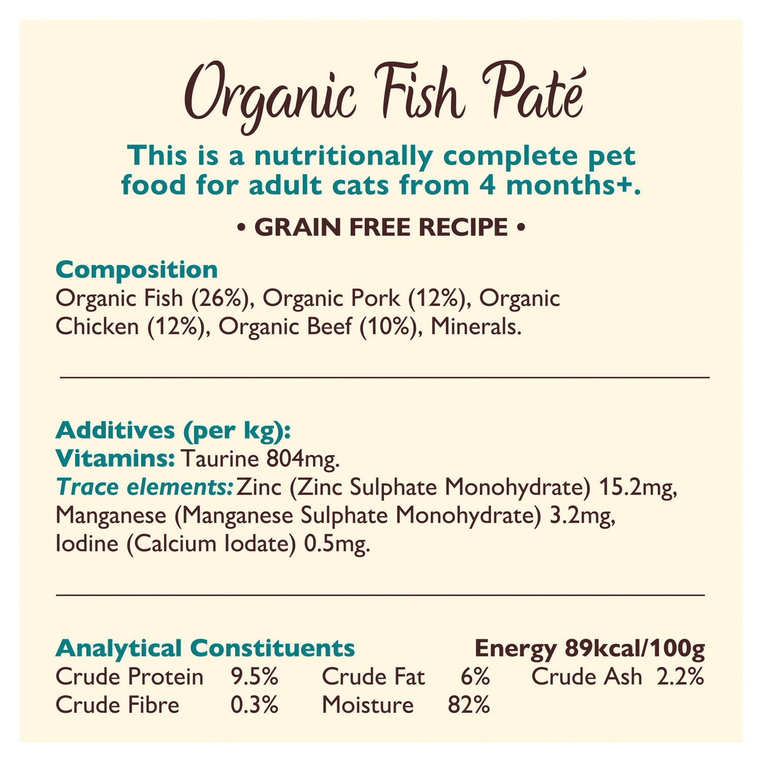 Lily's Kitchen Organic Pate Fish 85g - UK Food & Drink - 5060184243247