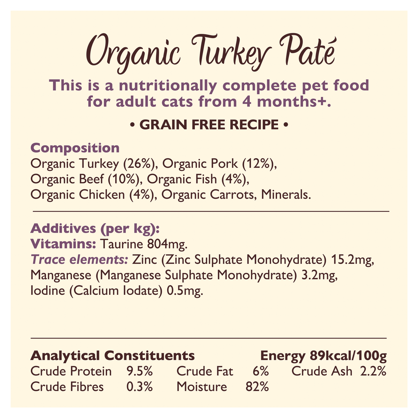 Lily's Kitchen Organic Pate Turkey 85g - UK Food & Drink - 5060184243254