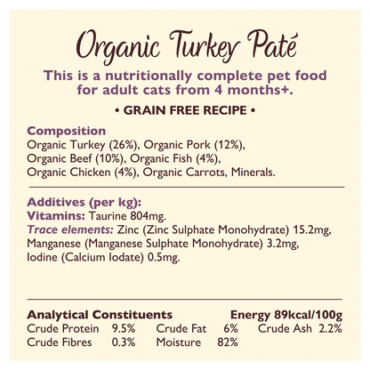 Lily's Kitchen Organic Pate Turkey 85g - UK Food & Drink - 5060184243254