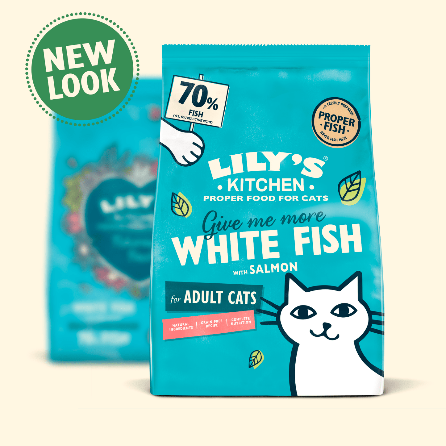 Lily's Kitchen White Fish with Salmon for Adult Cats 800g - UK Food & Drink - 5060184243360