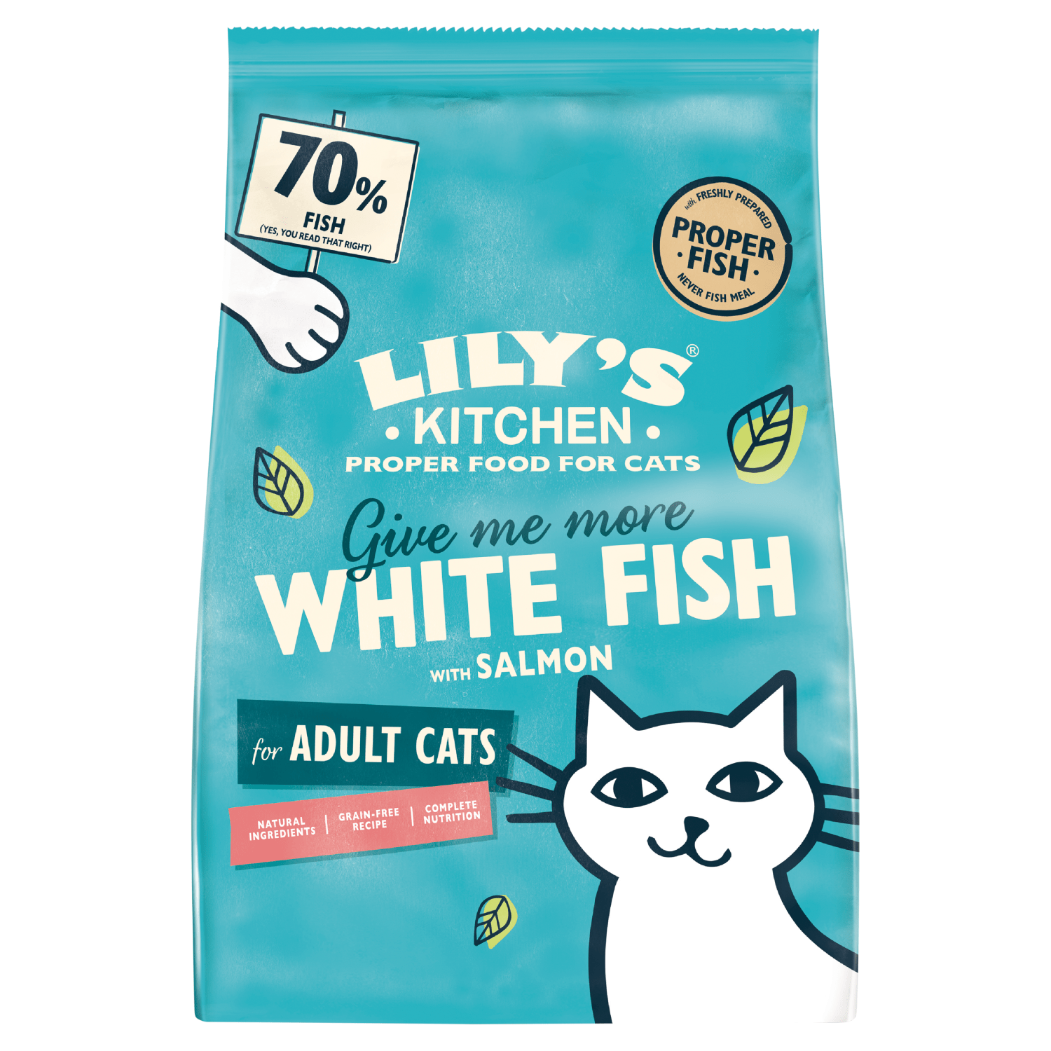 Lily's Kitchen White Fish with Salmon for Adult Cats 800g - UK Food & Drink - 5060184243360