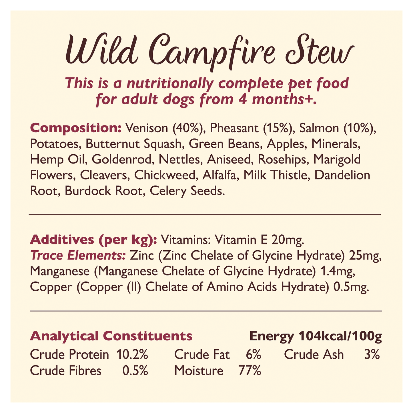 Lily's Kitchen Wild Campfire Stew with Venison, Pheasant Salmon 400g - UK Food & Drink - 5060184240468
