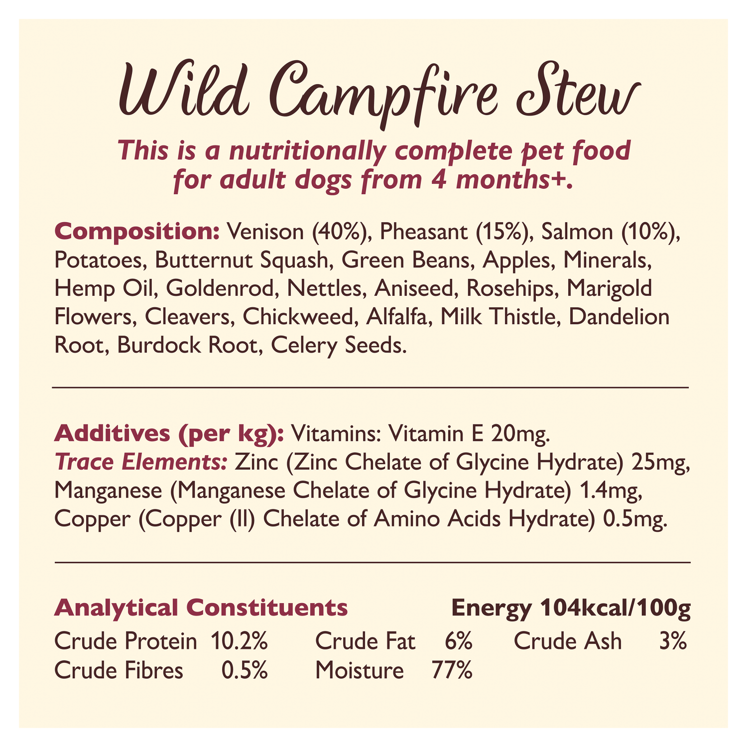 Lily's Kitchen Wild Campfire Stew with Venison, Pheasant Salmon 400g - UK Food & Drink - 5060184240468