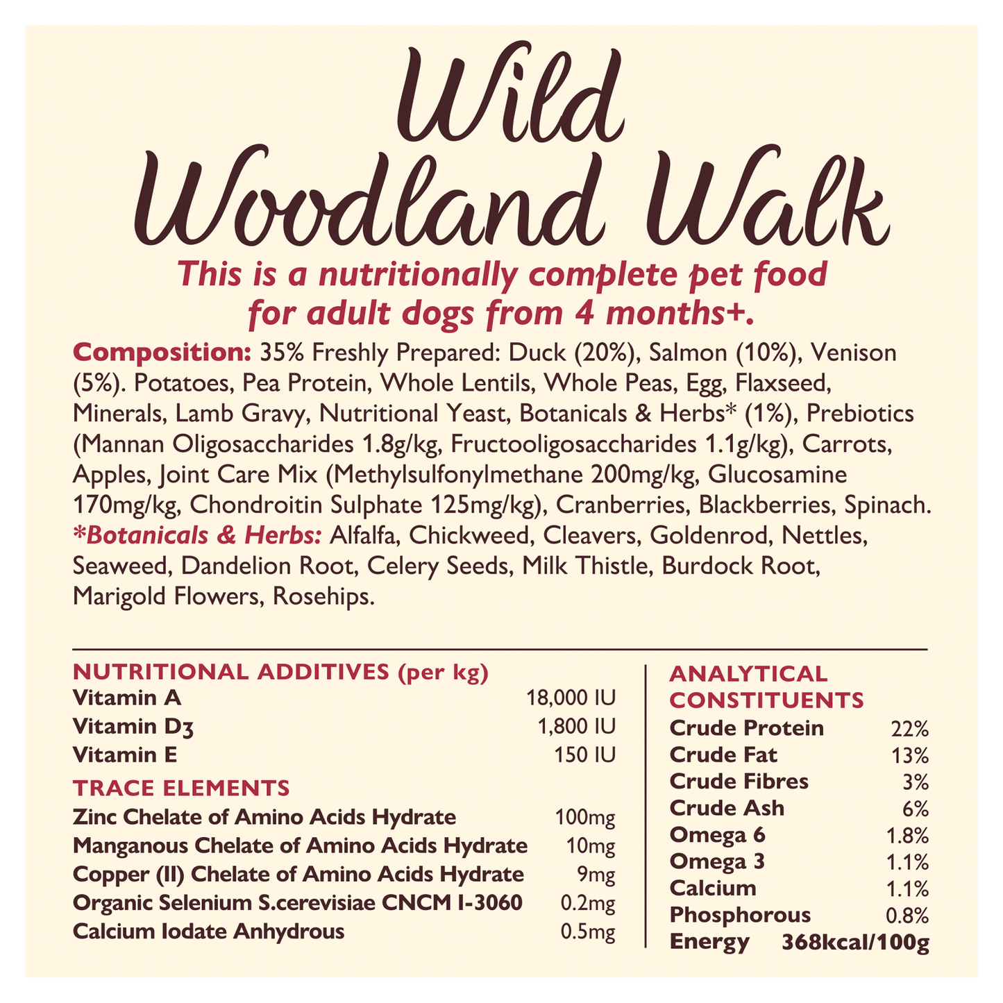 Lily's Kitchen Wild Woodland Walk with Duck, Salmon & Venison 1kg - UK Food & Drink - 5060184240499