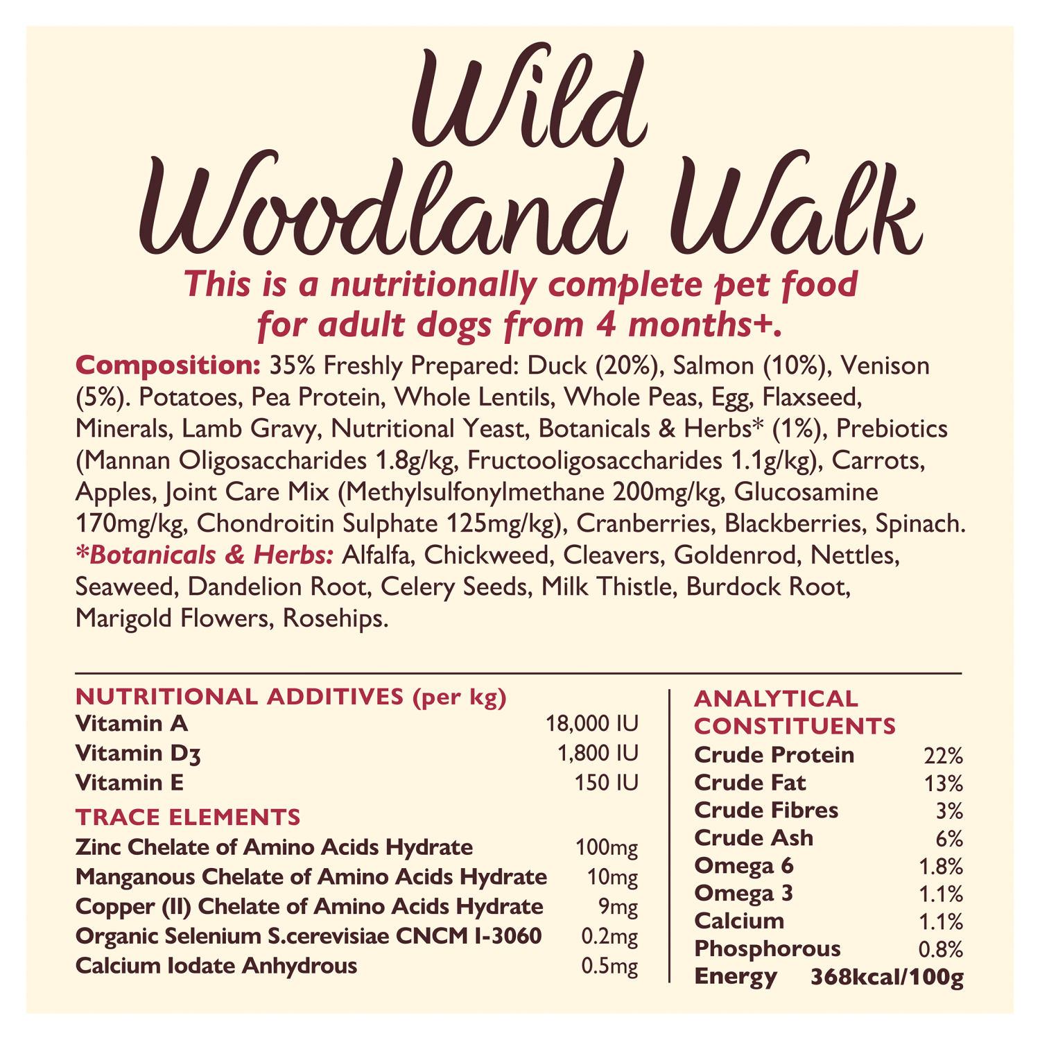 Lily's Kitchen Wild Woodland Walk with Duck, Salmon & Venison 1kg - UK Food & Drink - 5060184240499