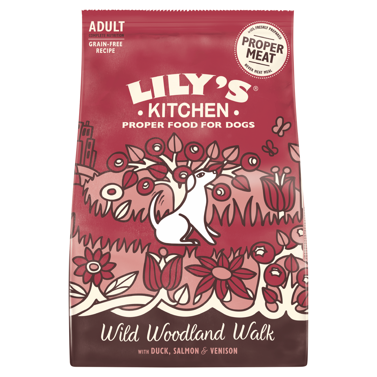 Lily's Kitchen Wild Woodland Walk with Duck, Salmon & Venison 1kg - UK Food & Drink - 5060184240499