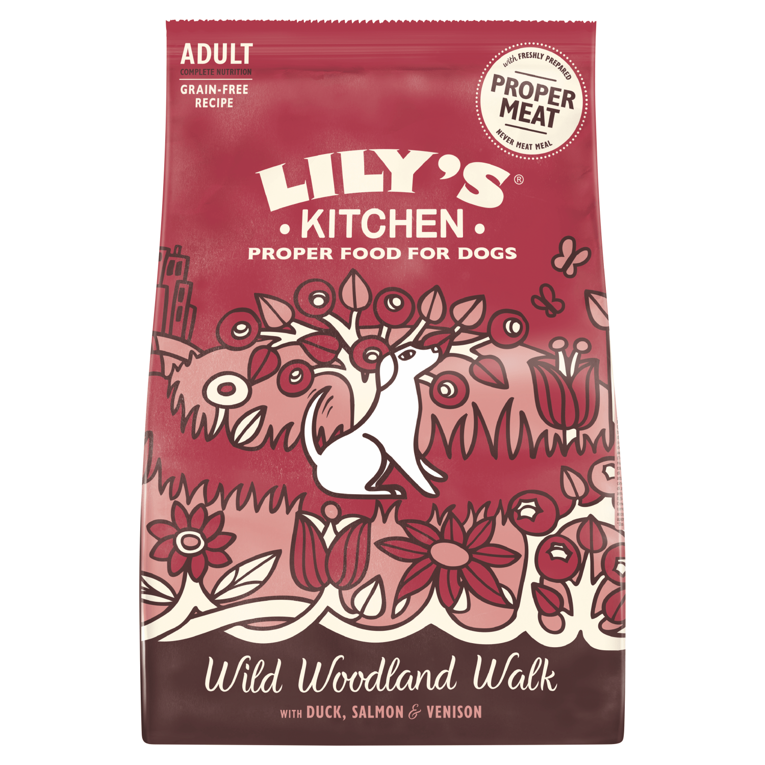 Lily's Kitchen Wild Woodland Walk with Duck, Salmon & Venison 1kg - UK Food & Drink - 5060184240499