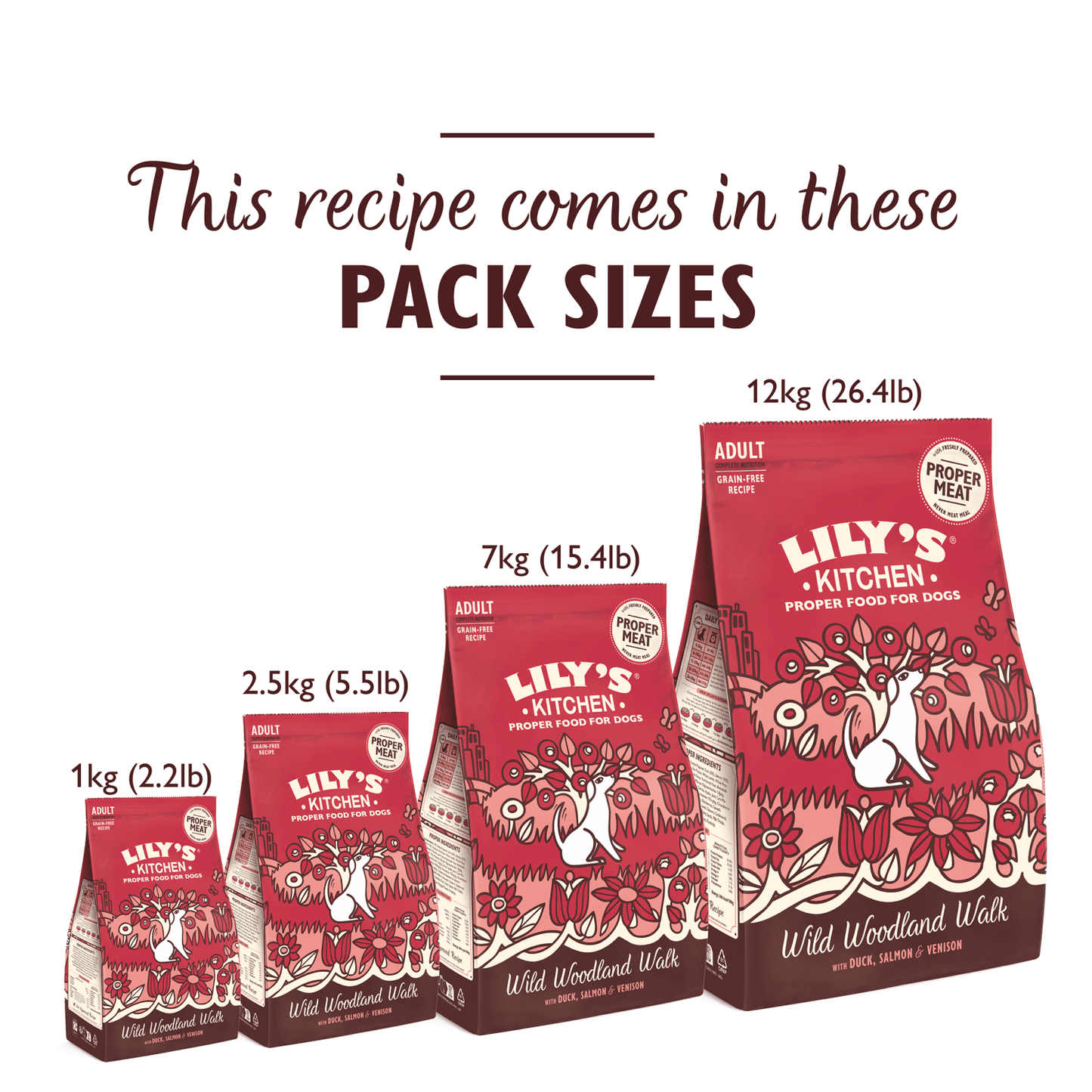 Lily's Kitchen Wild Woodland Walk with Duck, Salmon & Venison 1kg - UK Food & Drink - 5060184240499