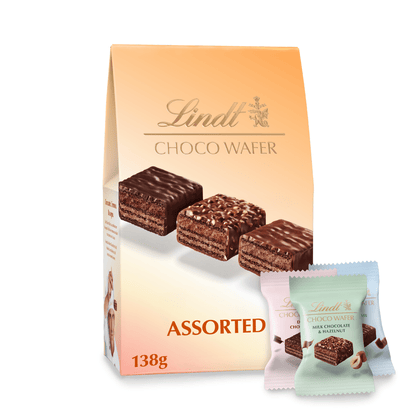 Lindt Choco Wafer Assorted Chocolate Sharing Box 138g - UK Food & Drink - 8003340806617