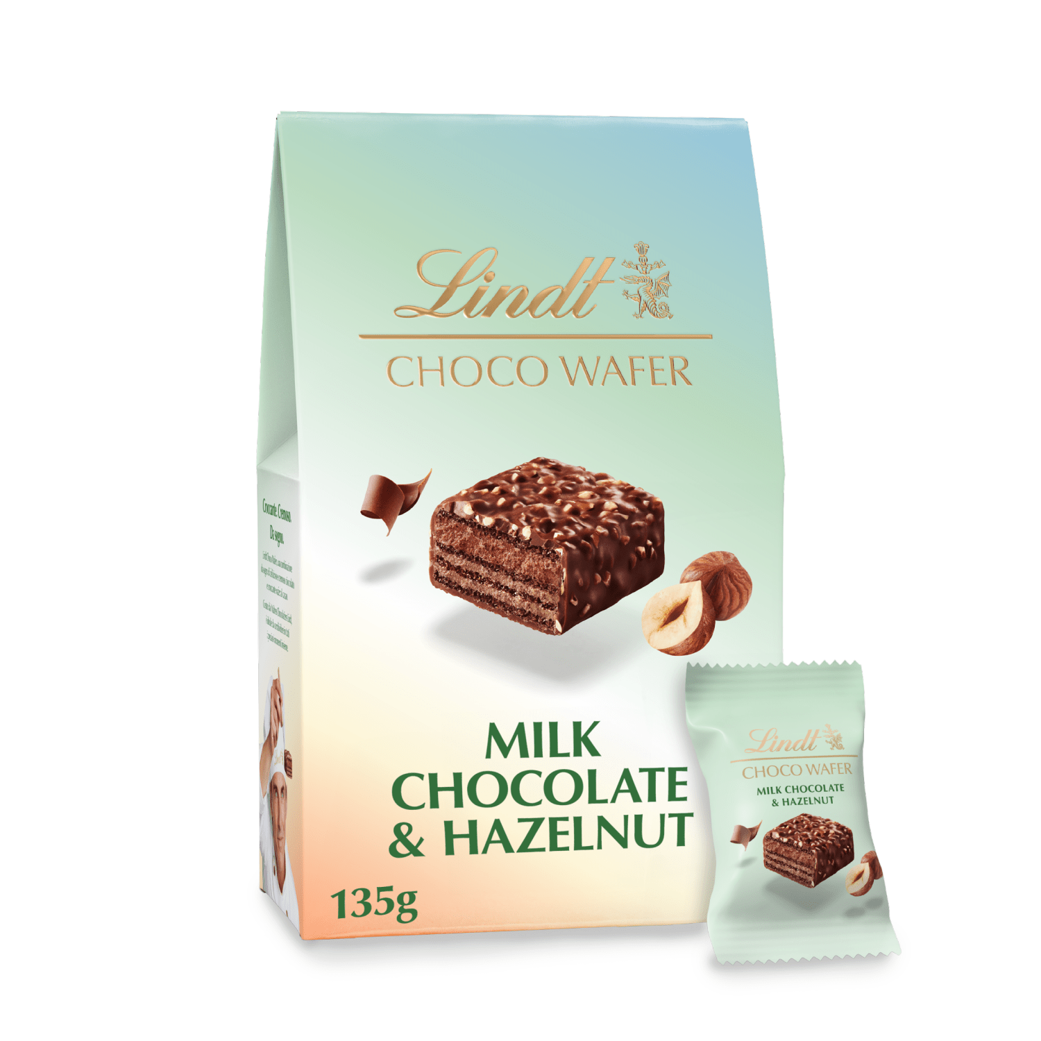 Lindt Choco Wafer Milk Chocolate & Hazelnut Sharing Box 135g - UK Food & Drink - 8003340806600