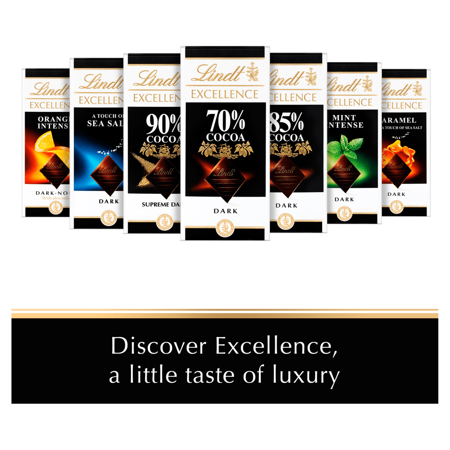 Lindt Excellence Dark 70% Cocoa Chocolate Bar 100g - UK Food & Drink - 3046920028004