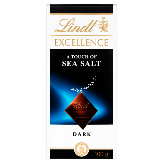 Lindt Excellence Dark Sea Salt Chocolate Bar 100g - UK Food & Drink - 3046920029674