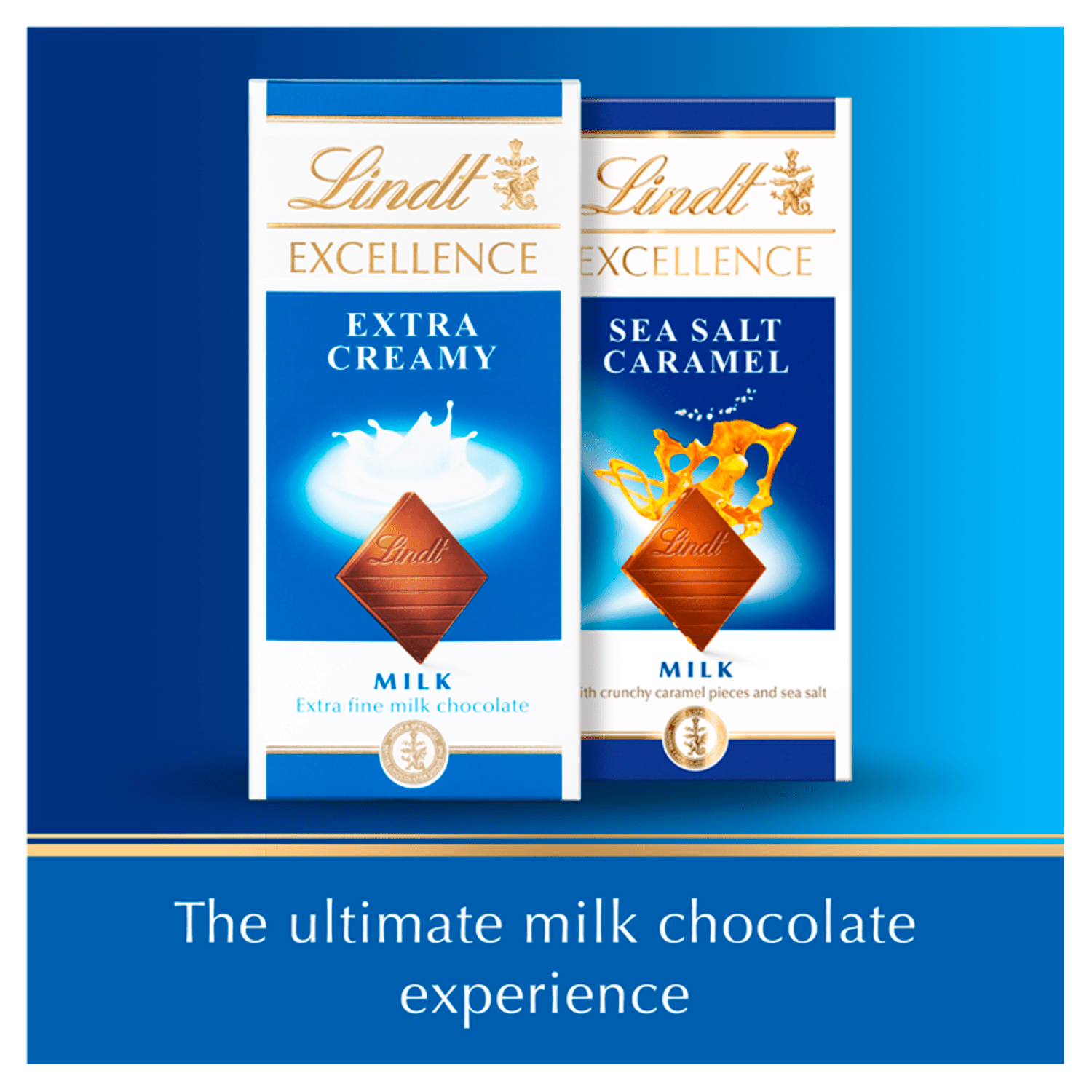 Lindt Excellence Milk Extra Creamy Chocolate Bar 100g - UK Food & Drink - 3046920011013