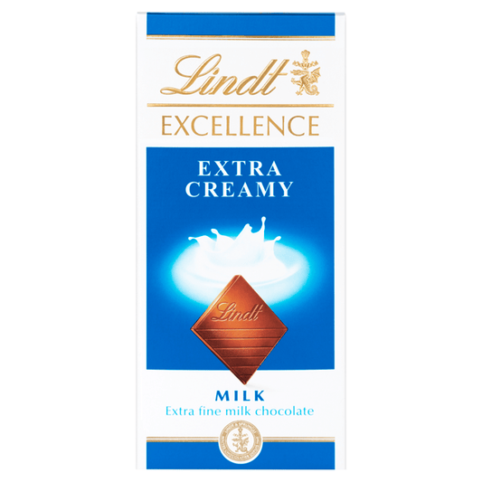 Lindt Excellence Milk Extra Creamy Chocolate Bar 100g - UK Food & Drink - 3046920011013
