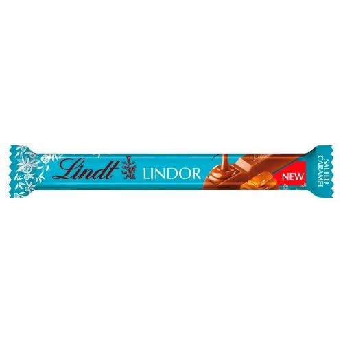 Lindt Lindor Salted Caramel Milk Chocolate Treat Bar 38g - UK Food & Drink - 4000539280108