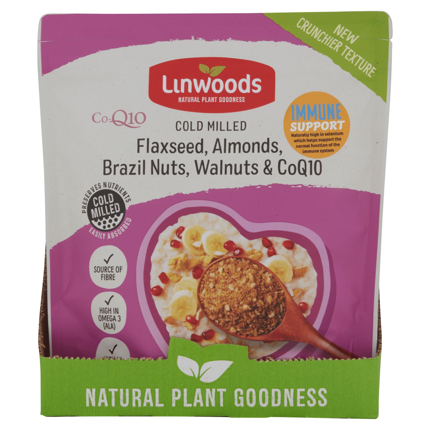 Linwoods Cold Milled Flaxseed, Almonds, Brazil Nuts, Walnuts & CoQ10 360g - UK Food & Drink - 5016887003367