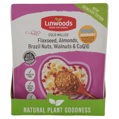 Linwoods Cold Milled Flaxseed, Almonds, Brazil Nuts, Walnuts & CoQ10 360g - UK Food & Drink - 5016887003367