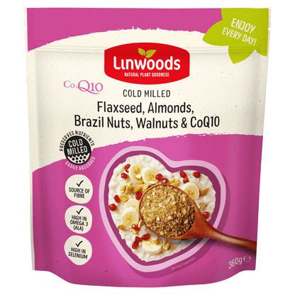 Linwoods Cold Milled Flaxseed, Almonds, Brazil Nuts, Walnuts & CoQ10 360g - UK Food & Drink - 5016887003367